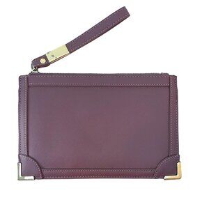 MMS Design Studio Purple Flat Clutch w/ Gold Details